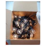 FACTORY SEALED - addlon 100FT Solar String Lights Outdoor with Remote, 54 LED Shatterproof Bulbs, Dimmable & Timable, 3 Light Modes, G40 Waterproof Solar String Lights for Outside Backyard Party Decor