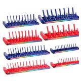 FACTORY SEALED - WORKPRO Socket Organizer Set, 8PC Socket Holder, 1/4, 3/8", 1/2" Drive Metric & SAE Socket Trays, Impact Socket Organizer for Tool Box Drawer, Socket Storage Holds 176 Pieces (Socket 
