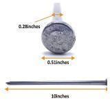 WOCHOLL Landscape Stakes Metal Landscape Edging Anchoring Spikes, 10-Inch Length 50 Count, for Artificial Turf Stakes, Paver Edging, Weed Barrier, Timber, Carpentry, Tent and More
