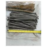 WOCHOLL Landscape Stakes Metal Landscape Edging Anchoring Spikes, 10-Inch Length 50 Count, for Artificial Turf Stakes, Paver Edging, Weed Barrier, Timber, Carpentry, Tent and More