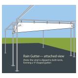 Vinyl Rain Gutters | for West Coast Style Party and Canopy Tents | 30-Foot | Heavy Duty Vinyl | Tent Not Included