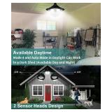 AEQ Solar Shed Light Outdoor Indoor 3000LM Solar Lights Daytime Available with Remote Control, Double Motion Sensor & 5 Lighting Modes, Solar Indoor Lights for Gazebo, Shed, Garage, Barn