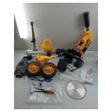 20000 RPM Electric Weed Wacker Cordless, 3-in-1 Weed Eater Cordless with Battery Powered, Lawn Mower/Grass Trimmer/Lawn Edger with 3 Types Blades, Battery Weed Wacker with Wheels (2 Battery, Yellow)