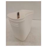 UUJOLY Plastic Trash Can Wastebasket, 3.5 Gal, 2 Pack, White