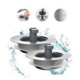 Hibbent 2 Pack 3 in 1 Kitchen Sink Drain Strainer and Stopper Combo