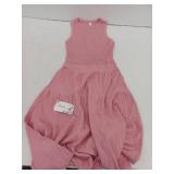 Ferlema Womens Summer Sleeveless Midi Dress, Pink, Small