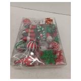 Alupssuc Christmas Ornaments Bulk, Red and Green Christmas Decorations Set for Tree with Hanging Strings