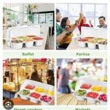 Tetebak Plastic Food Storage Organizer Tray Set of 2
