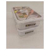 Tetebak Plastic Food Storage Organizer Tray Set of 2