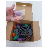 Goothy 25ft C7 LED String Lights, Orange, Green, Purple