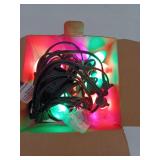 Goothy 25ft C7 LED String Lights, Orange, Green, Purple
