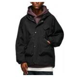 Mens Black Waterproof Soft Shell Jacket- Size 2 XL