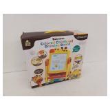 2-in-1 Childrens Drawing Board and Building Block Table