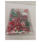 Alupssuc Christmas Ornaments Bulk, Red and Green Christmas Decorations Set for Tree with Hanging Strings