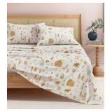 Bedsure Sheet Set, Gingerbread Man, 108x102 Inches