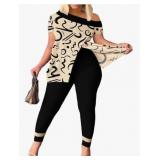 BDAILKA 2 Piece Outfits for Women, Apricot, Medium