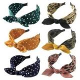 Huanmaye 6Pcs Boho Headband for Women, Knotted Bow, Leopard