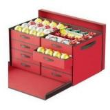 Coonoor Christmas Ornament Storage Box, Red