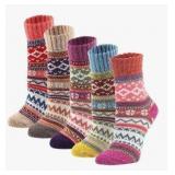 YZKKE 5Pack Womens Vintage Winter Socks, 5 Pack