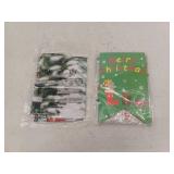 Christmas Lot With 54x18 Window Valance And Merry Christmas Banner