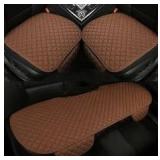 3PCS Set Car Seat Cushion for Front and Back Seat, Coffee