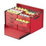 Coonoor Christmas Ornament Storage Box, Red