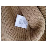 Angeun Mens Long Sleeve Polo Sweater, Khaki, Medium