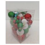 Syhood Glitter Christmas Ball Ornaments, Red, Green, White