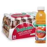 Tropicana Apple Juice, 10 Ounce, Pack of 24, BB 6/4/2025