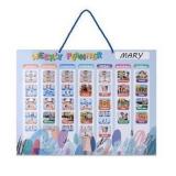 Poztive Kids Montessori Weekly Magnetic Calendar Planner