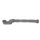 1-1/2" P-Trap Flexible Tub Shower Drain, Retractable Flat P-Trap Drain, Flexible Adjustable Length 11-38" Tub Sink Drain Fitting