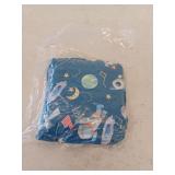 Cartoon Outer Space Galaxy Ship Astronaut Baby Blanket