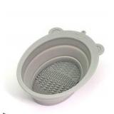 Collapsible Silicone Shaving Bowl, Gray