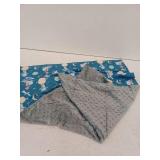 Cartoon Outer Space Galaxy Ship Astronaut Baby Blanket