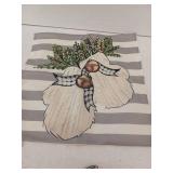 Christmas Snowman Reindeer Gloves Eucalyptus Throw Pillow Covers, 18 x 18 Inch, Set of 4