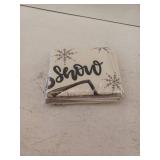 Christmas Snowman Reindeer Gloves Eucalyptus Throw Pillow Covers, 18 x 18 Inch, Set of 4