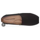 Amazon Essentials Womens Casual Slip-On Canvas Flat, Black, 13