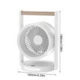 Modern USB Desk Fan with Wooden Handle