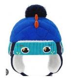Toddler Winter Trapper Hat Blue Dinosaur