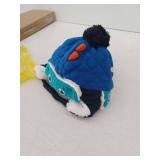 Toddler Winter Trapper Hat Blue Dinosaur