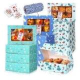 Holiday Cookie Gift Boxes Set with Window - 36 Pieces