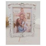 Giftgarden 5x7 Vintage Picture Frame White, Ornate Antique Photo Frame 5 by 7 for Wall or Tabletop Display