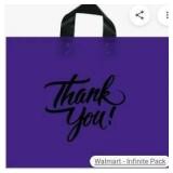 Purple Thank You Shopping Bags with Handles