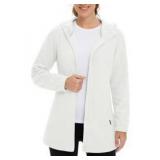 BALEAF Womens Long Fleece Jacket, Gardenia, XL