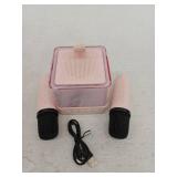 Mini Karaoke Machine with 2 Wireless Microphones, Pink