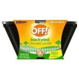 2 Pack Off Citronella Candles 3 Wick Long Lasting Outdoor Summer Glow, 23oz