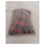 Womens Fleece Pajama Set, Red Black Plaid, 2XL
