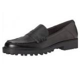 Amazon Essentials Womens Loafer, Black, 6.5