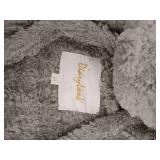 Womens Gray Hooded Robe, Medium