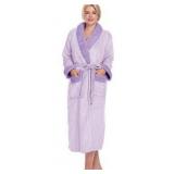 Missshorthair Womens Shawl Collar Robe, Shimmer Purple, Medium